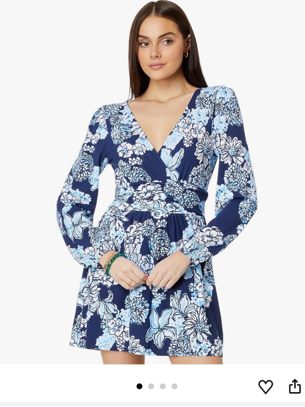 Lilly Pulitzer Women's Riza Long-Sleeved Romper.Size XSmall